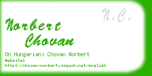 norbert chovan business card